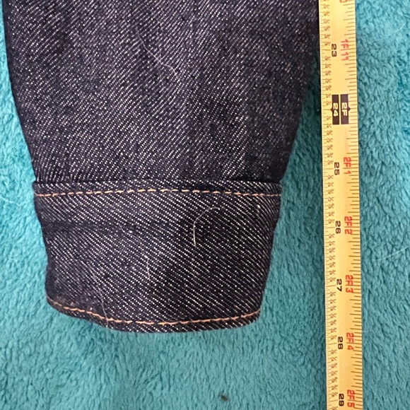 Glenn’s Denim GD211 SLIM TRUCKER JACKET | Raw 14 Oz Denim - Vivid Indigo size M - Picture 11 of 11